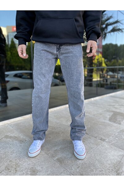 XPUPPET Gray Straight Long Leg Jeans