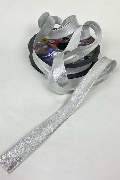 Bontex Ασημί Σατέν Πιέτα 2 εκ. 1 μέτρο