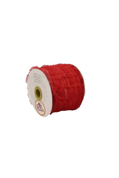 Bontex Διακοσμητικό λάστιχο 10 μέτρων σε χρώμα κόκκινο με βολάν – Διακοσμητικ...
