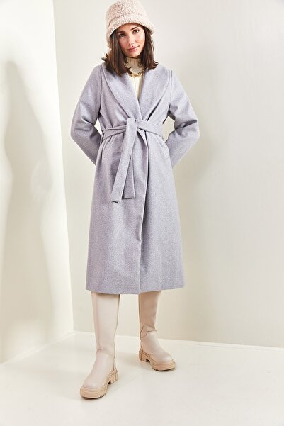 Bianco Lucci Dámský kešu kabát s páskem 2173