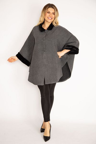Şans Poncho - Gray - Basic