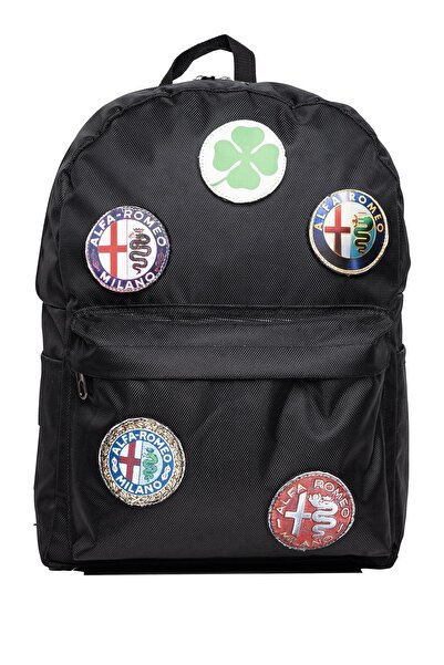 PERLOTUS Alfa Romeo Four Leaf Clover Logo Patch Unisex Sports Backpack