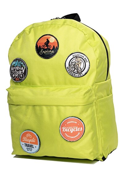 PERLOTUS Replaceable Bicycle Themed Unisex Patch Daily Sports Backpack