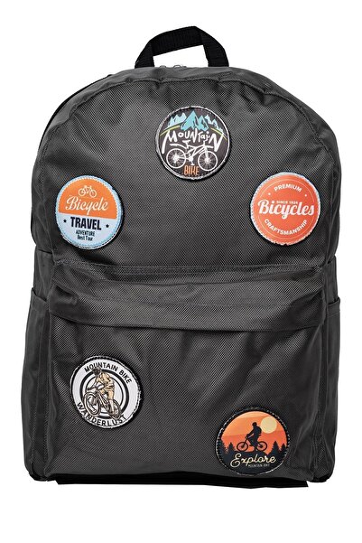 PERLOTUS Replaceable Bicycle Themed Unisex Patch Daily Sports Backpack