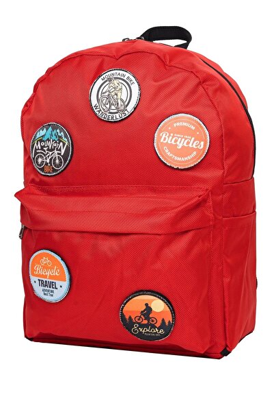 PERLOTUS Replaceable Bicycle Themed Unisex Patch Daily Sports Backpack