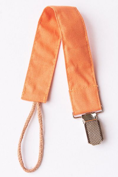 MyVera Cinnamon Mustard Beige Pacifier Strap Set - Pacifier Chain Set of 3 - 100% Cotton Fabric