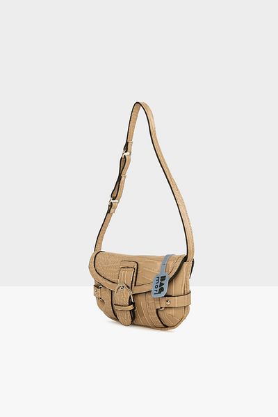 Bagmori Mink Women's Shiny Crocodile Bag with Belt and Accessories M000007743