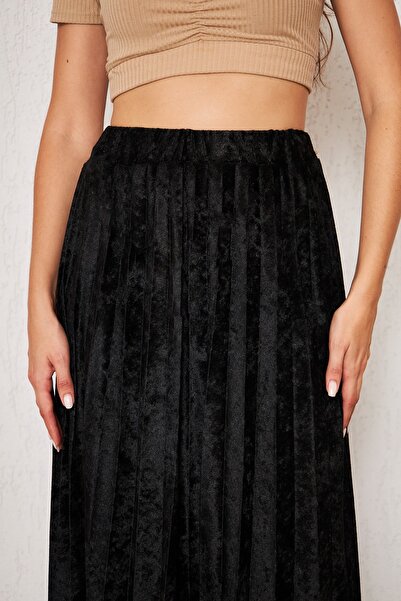comstar Βελούδινη μακριά φούστα με μαύρη επένδυση, βελούδινη φούστα, φούστα με φόδρα, μακριά φούστα