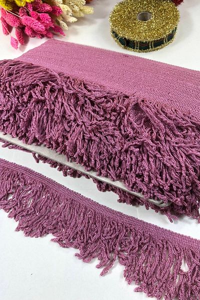 Hobigram Plum Color Fringe Tassel Width 7 cm 1 Meter – Special Design, Accessory, Quality Production, Eye-Catching Style