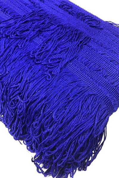 Hobigram Saks Blue Fringe Tassel Width 10 cm 1 Meter – Decorative Ribbon, Stylish Design, Women's Accessory – Decorative