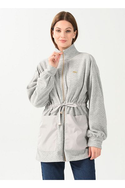 U.S. Polo Assn. Zippered Collar Gray Women's Sweatshirt Kaylin