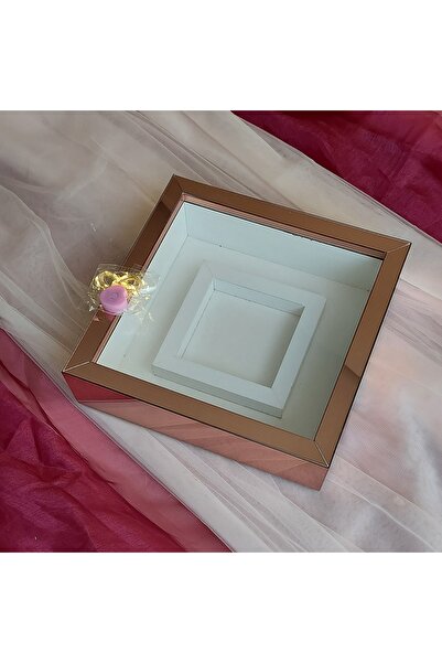 Verda Çerçeve 25x25 Ledli Rosegold Fotoğraf Bölümlü Çerçeve Gül Tasarımlarını...