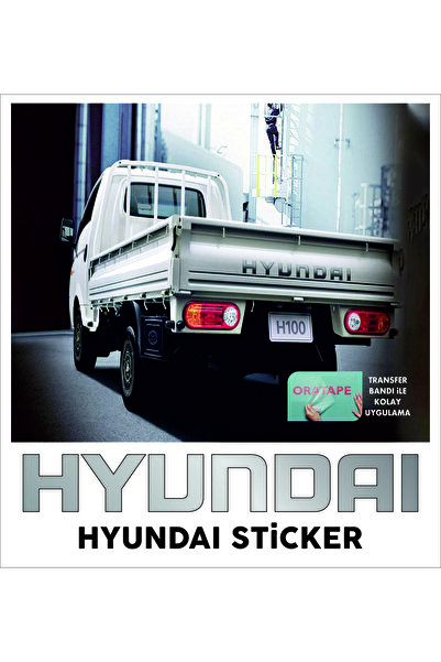 Hyundai H 100 Hyundai Hyundai H100 Logo Sticker Kasa Yazısı 102x11.5 Cm Kia1