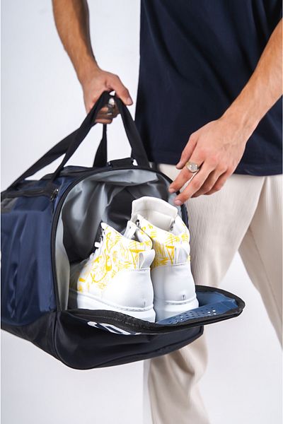 Solo Bag Nagy méretű uniszex sötétkék sport-fitness és utazótáska szellőző cipőrekesszel