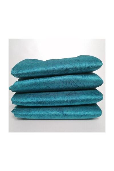 Selçuklu Tekstil Sponge Sofa/Couch Bed Cover with Vein Pattern Glossy and Non-Slip Cover Turquoise