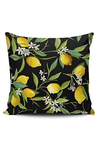 Alkan Homes Lemon Patterned Digital Printed Cushion Cover