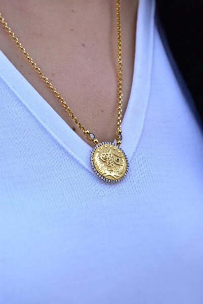 Aydın Kuyumculuk Tuğralı Altın Kolye 14 Ayar Agkly332