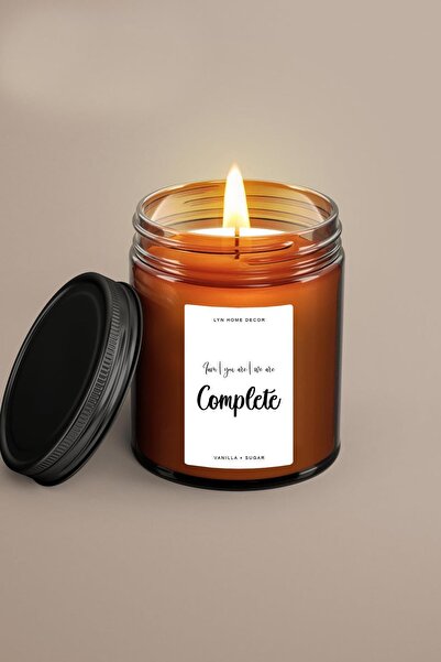 LYN HOME & DECOR Complete B Amber Kavanoz Mum 9oz