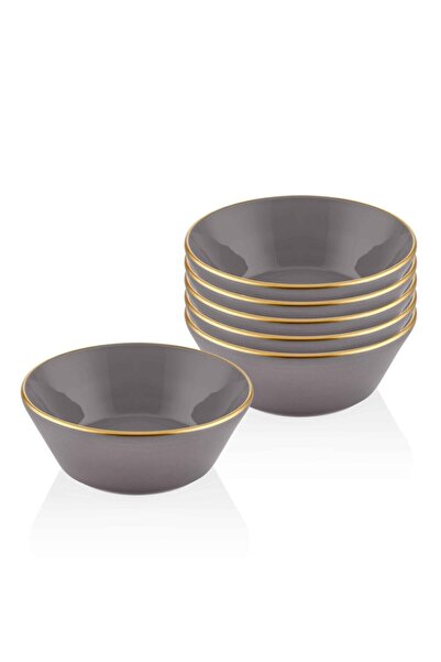 The Mia Basic Bowl Set of 6 Gray - 15 Cm