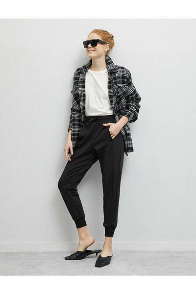 Koton Дамски спортен панталон Black Tie Waist Jogger