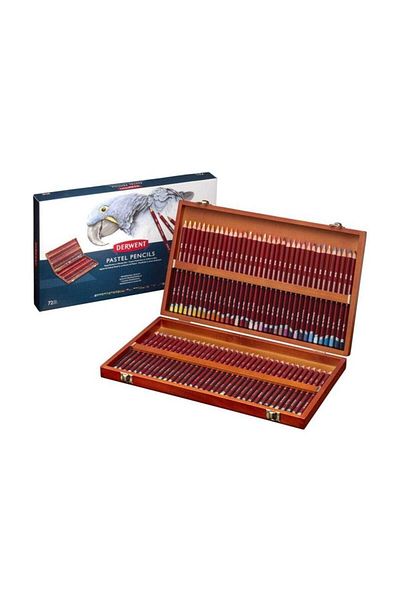Derwent Pastel Pencils 72 Pieces Pastel Pencil Set Wooden Box