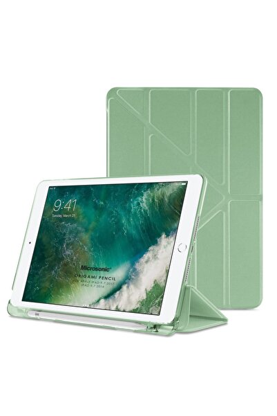 Microsonic Ipad 9.7 2018 Kılıf (a1893-a1954) Origami Pencil Açık Yeşil