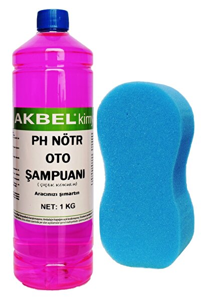 akbel Ph Nötr Oto Şampuanı 1 Kg (Çiçek Kokulu)+yıkama Süngeri