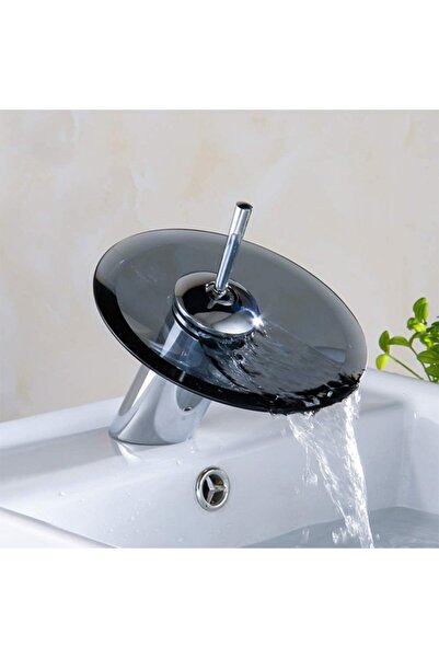 Hedi's Home بطانية حوض الشلال الزجاجي الأسود