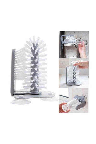 CMT Handheld Dishwashing Cleaning Brush with Functional Suction Cup and Ease
