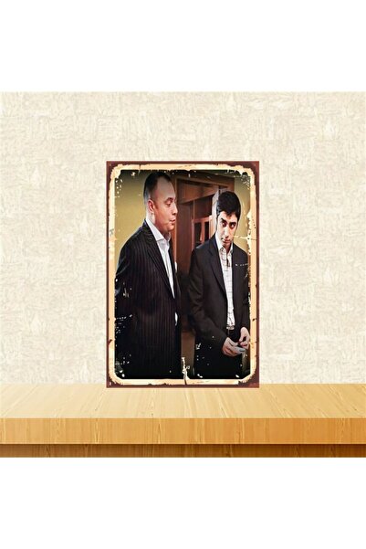 TAKIFİX Süleyman Çakır Polat Alemdar 20-30 Cm Retro Ahşap Tablo Tkfx4544