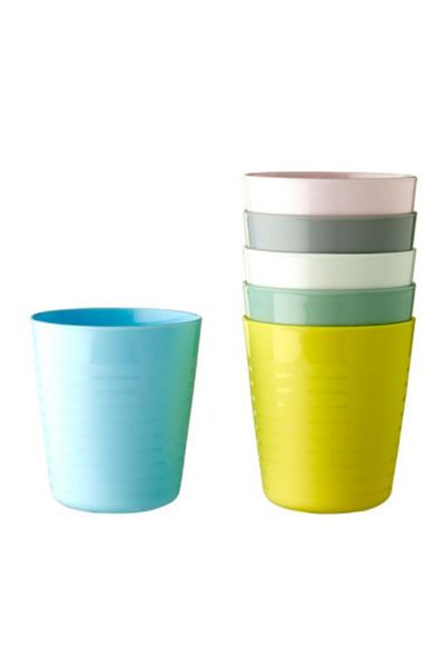 IKEA Orange 6-Piece Water Cup and Plank Cup Set - 6 Pieces Plastic