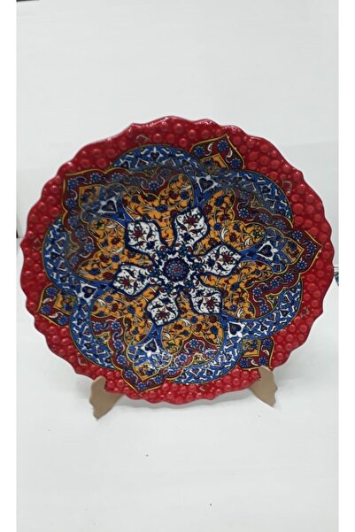 Sultan Çini -çini El Emeği Özel Tasarım Teşhip Sanatı Kabartma Desenli 30 Cm ...