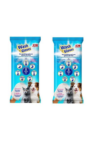 Bio PetActive 8 X 2 Pack Dry Wash and Care Pouch - Wash Gloves
