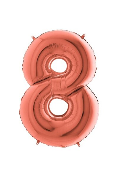 Generic Brand Rose Gold Colored 8 Number Foil Balloon - 100 cm