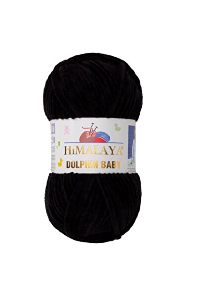 Himalaya (5 τεμάχια) Dolphın Baby 80311 Μαύρη κουβέρτα με κλωστή γιλέκο ζακέτα πουλόβερ κασκόλ μπερέ νήματα