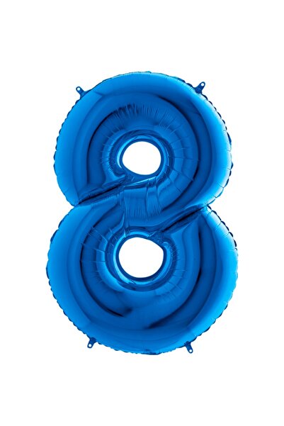 grabo بالون فويل رقم 100 سم أزرق 8