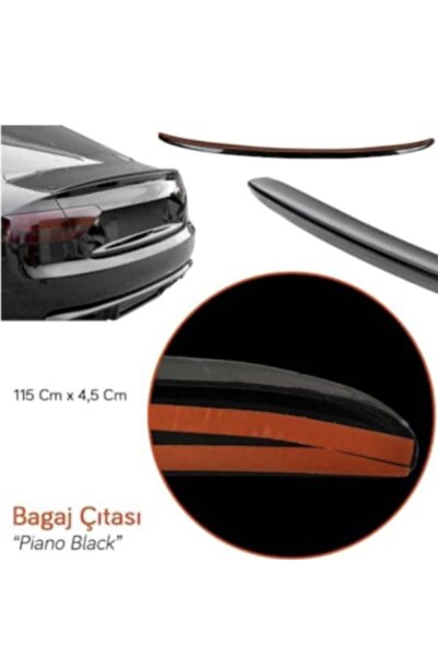 Universal Piono Black Spoiler Bagaj Üstü Çıta 115cm Parlak Siyah