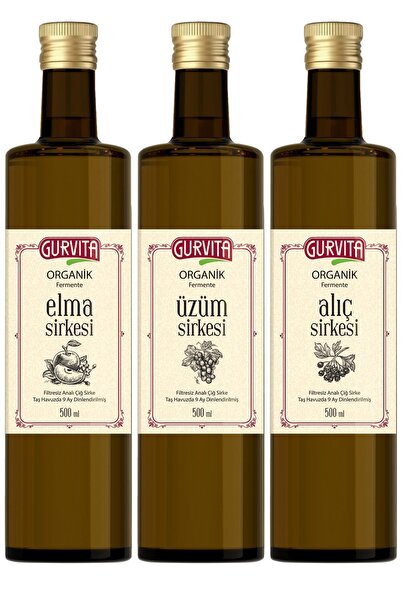 Gurvita Organik Sirke Seti 500 ml 3' Lü