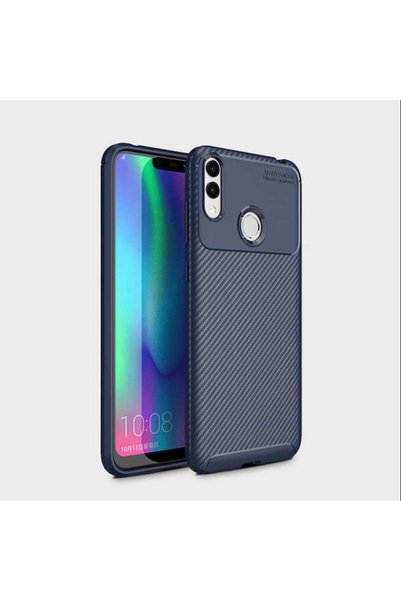 tekno grup Huawei Honor 8C Case Carbon Patterned Lux  Silicone + Glass Screen...