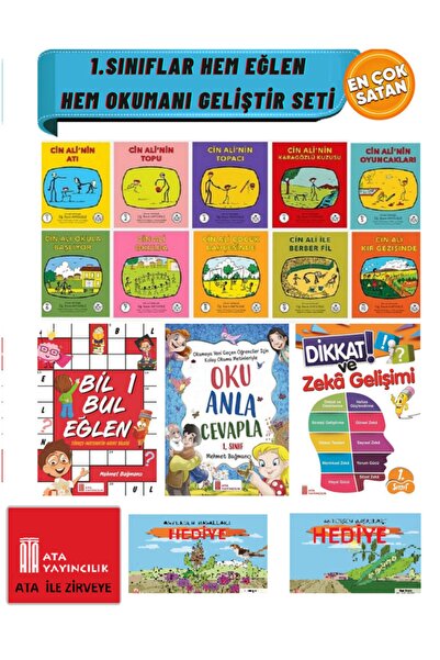 Cay Cin Ali Yayınları Cin Ali Hikaye Seti 10 Kitap+bil Bul Eğlen+oku Anla Cev...