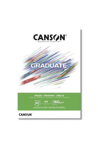 Canson Graduate Drawing Sketch Drawing Notebook 160 GrA4 30 Sheets