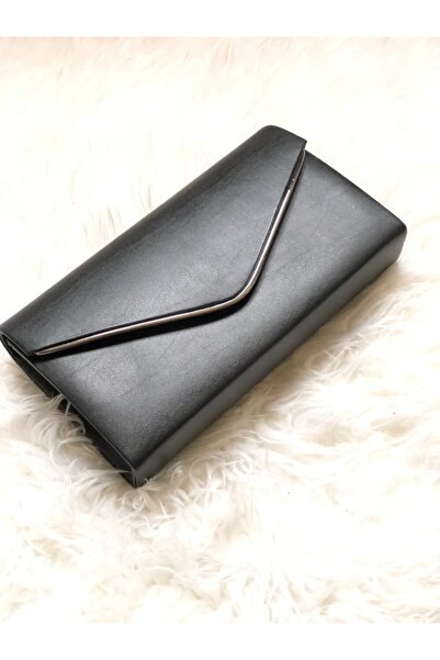 Armise gold Черна дамска чанта клъч - верижка