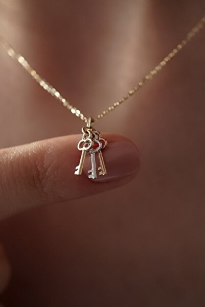 ALTINTAŞ KUYUMCULUK Üçlü Mini Anahtarlar Altın Kolye