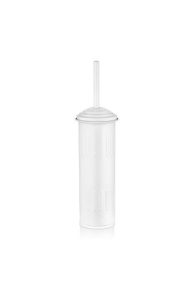 The Mia Galvanized Metal 40x11cm Toilet WC Brush White Glv0312