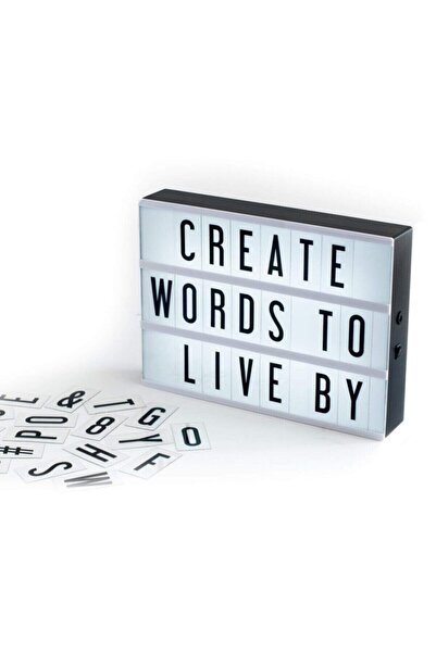 Genel Markalar Lightbox A4 Led Işık Işıklı Mesaj Panosu 96 Harf Light Box Pano