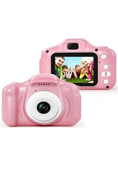 BLUE İNTER Mini Dijital Çocuk Fotoğraf Makinesi Hd 1080p Sd Hafıza Kart Giriş...