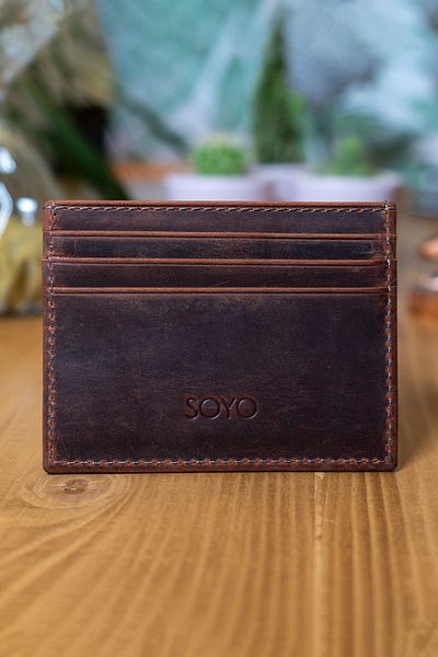 Soyo Basic Premium Brown Card Holder