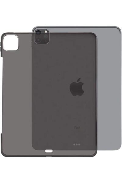 Microcase Ipad Pro 12.9 2020 Kablosuz Şarj Uyumlu Silikon Soft Kılıf - Siyah