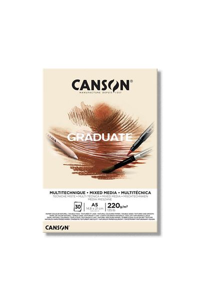 Canson Natural 220 G. A5 30 Page Drawing Notebook