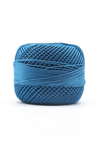 E Elmas خيط غرز متقاطعة باللون الأزرق الصلب وخيط إيتامين / 25 جرامًا - 9 طبقات